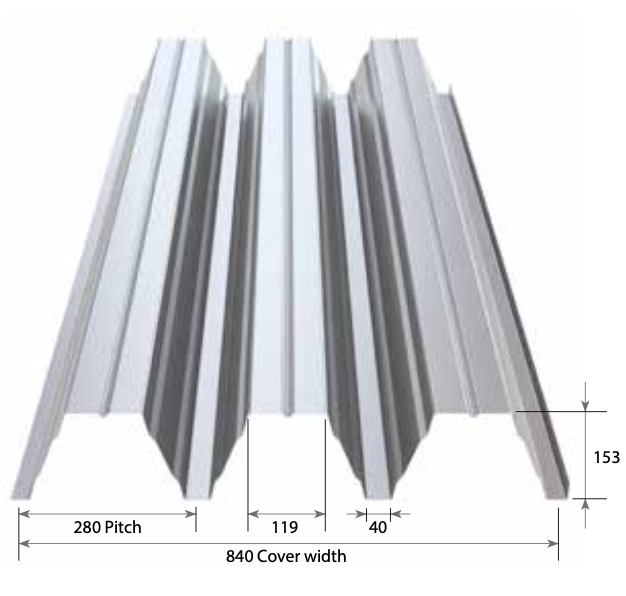 RoofDek D153 structural roof decking profile