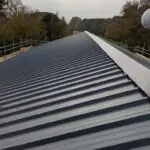 roof edge trim parapet flashing on composite roof deck