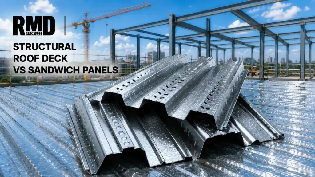 structural roof deck vs sandwich panels roof decking
