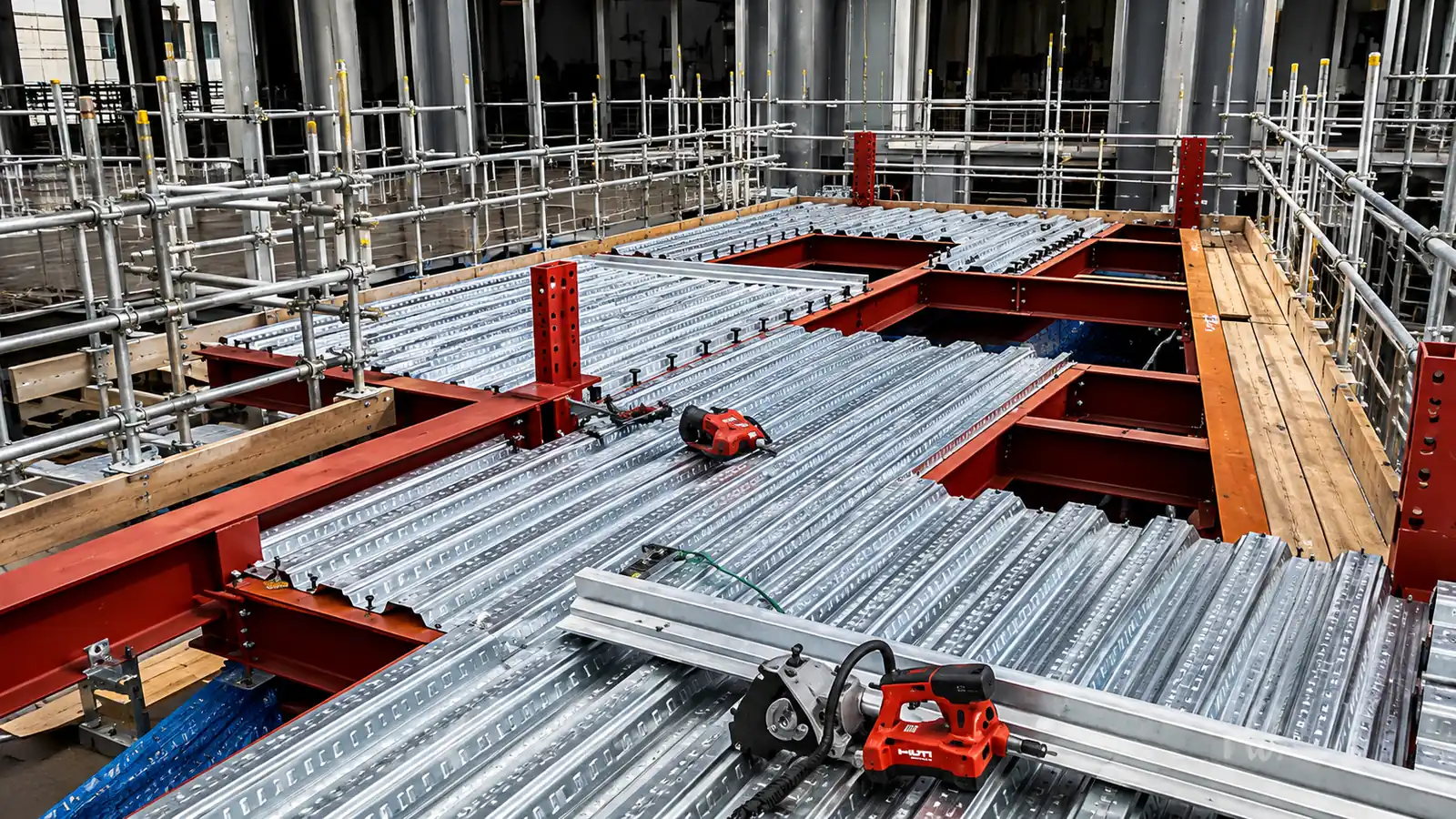 Metal decking installation tools for hire